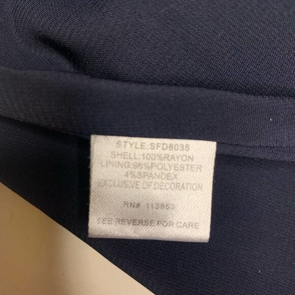 Market & Spruce Navy Blue Multicolor Boho Paisley Embroidered Dress - Picture 5 of 8